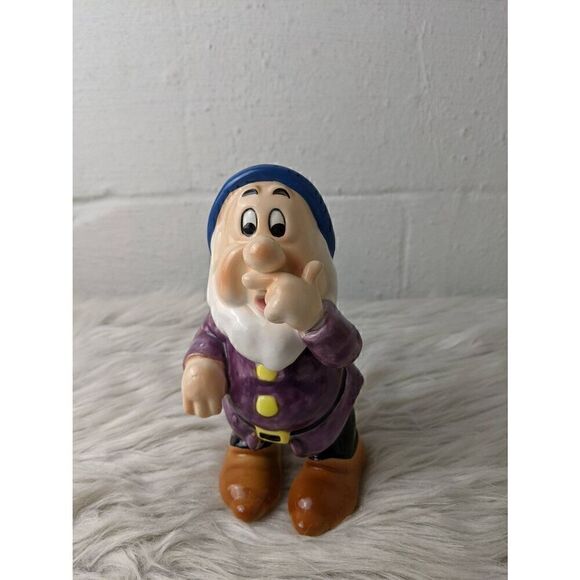 Snow white and The Seven Dwarfs Large‎ Full Ceramic Set from 70's Made in Japan - Picture 4 of 14